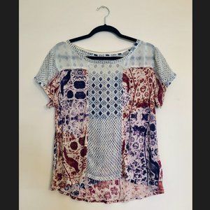 Urban Outfitters Unique Vintage Printed Blouse | Size S
